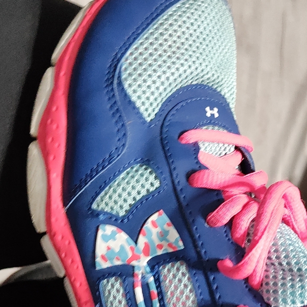 Under Armour Blue and Pink Athletic Shoes